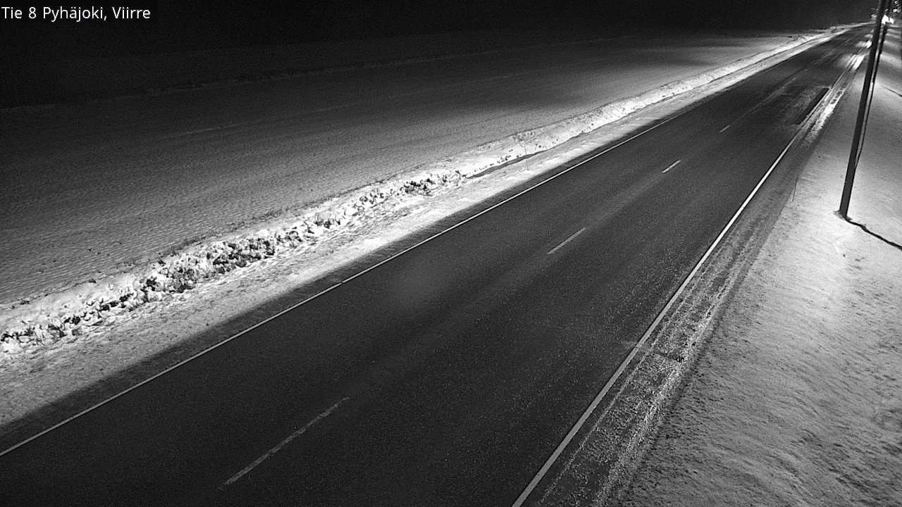 Weather Camera Image Väg 8 Pyhäjoki, Viirre, Pyhäjoki, Pohjois-Pohjanmaa