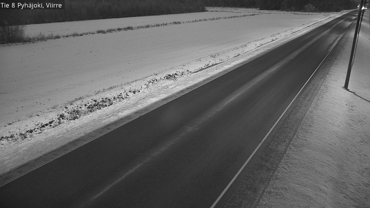 Weather Camera Image Väg 8 Pyhäjoki, Viirre, Pyhäjoki, Pohjois-Pohjanmaa