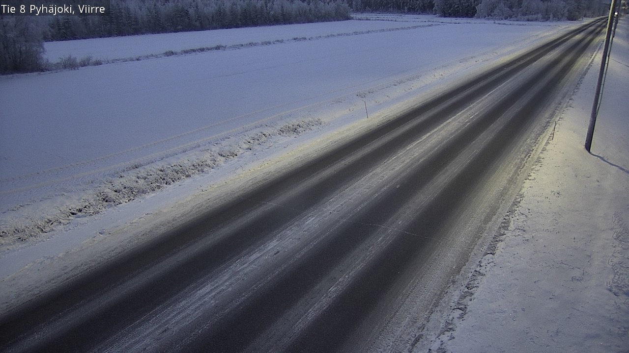 Weather Camera Image Road 8 Pyhäjoki, Viirre, Pyhäjoki, Pohjois-Pohjanmaa