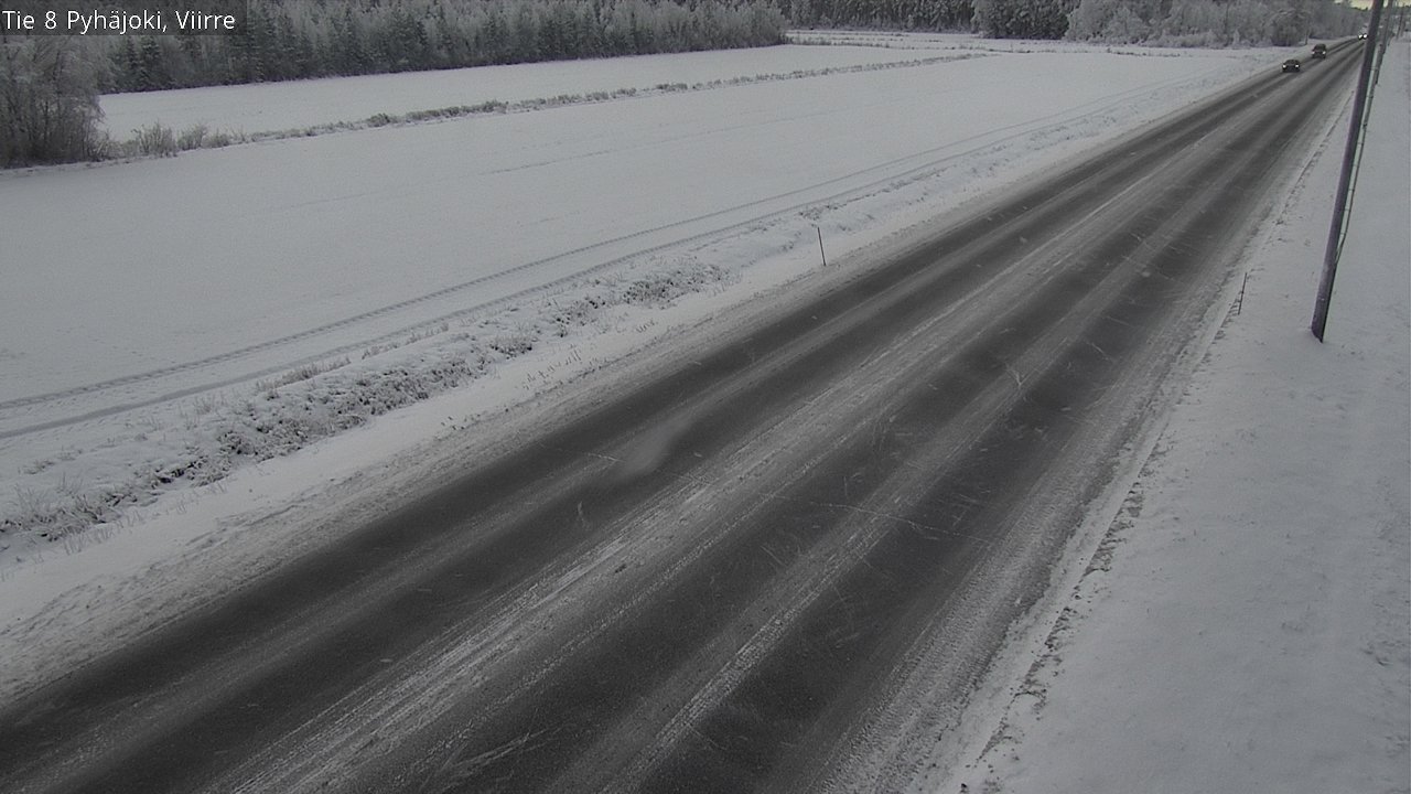 Weather Camera Image Road 8 Pyhäjoki, Viirre, Pyhäjoki, Pohjois-Pohjanmaa