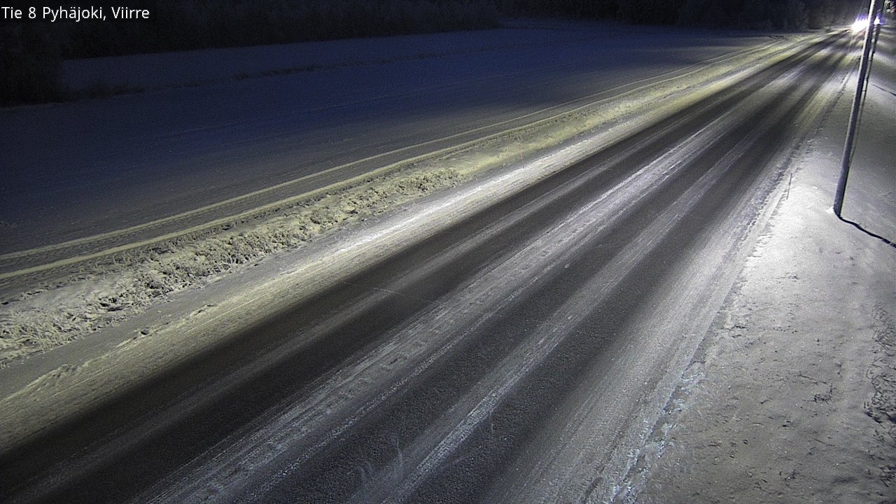 Weather Camera Image Road 8 Pyhäjoki, Viirre, Pyhäjoki, Pohjois-Pohjanmaa