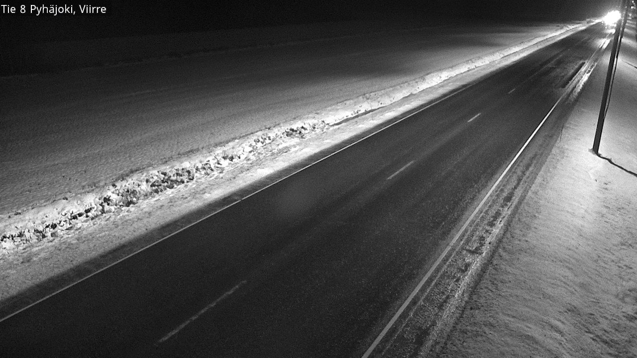Weather Camera Image Väg 8 Pyhäjoki, Viirre, Pyhäjoki, Pohjois-Pohjanmaa