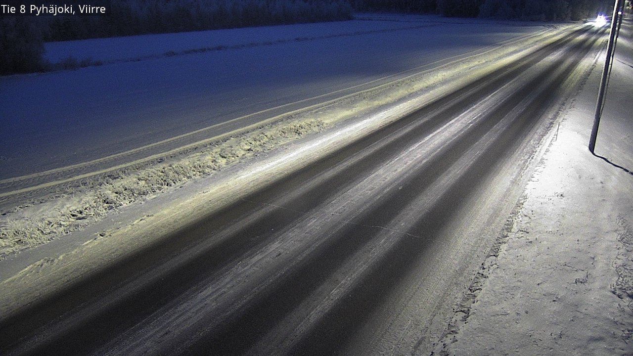 Weather Camera Image Road 8 Pyhäjoki, Viirre, Pyhäjoki, Pohjois-Pohjanmaa