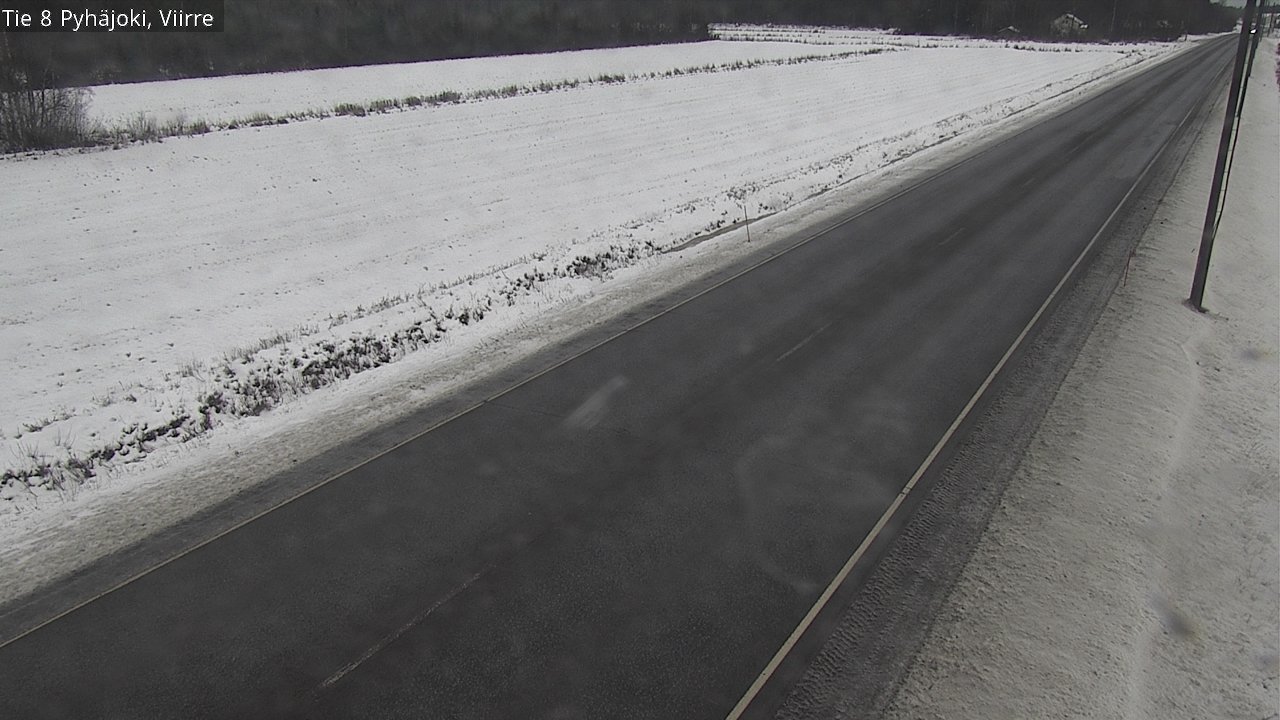 Weather Camera Image Väg 8 Pyhäjoki, Viirre, Pyhäjoki, Pohjois-Pohjanmaa