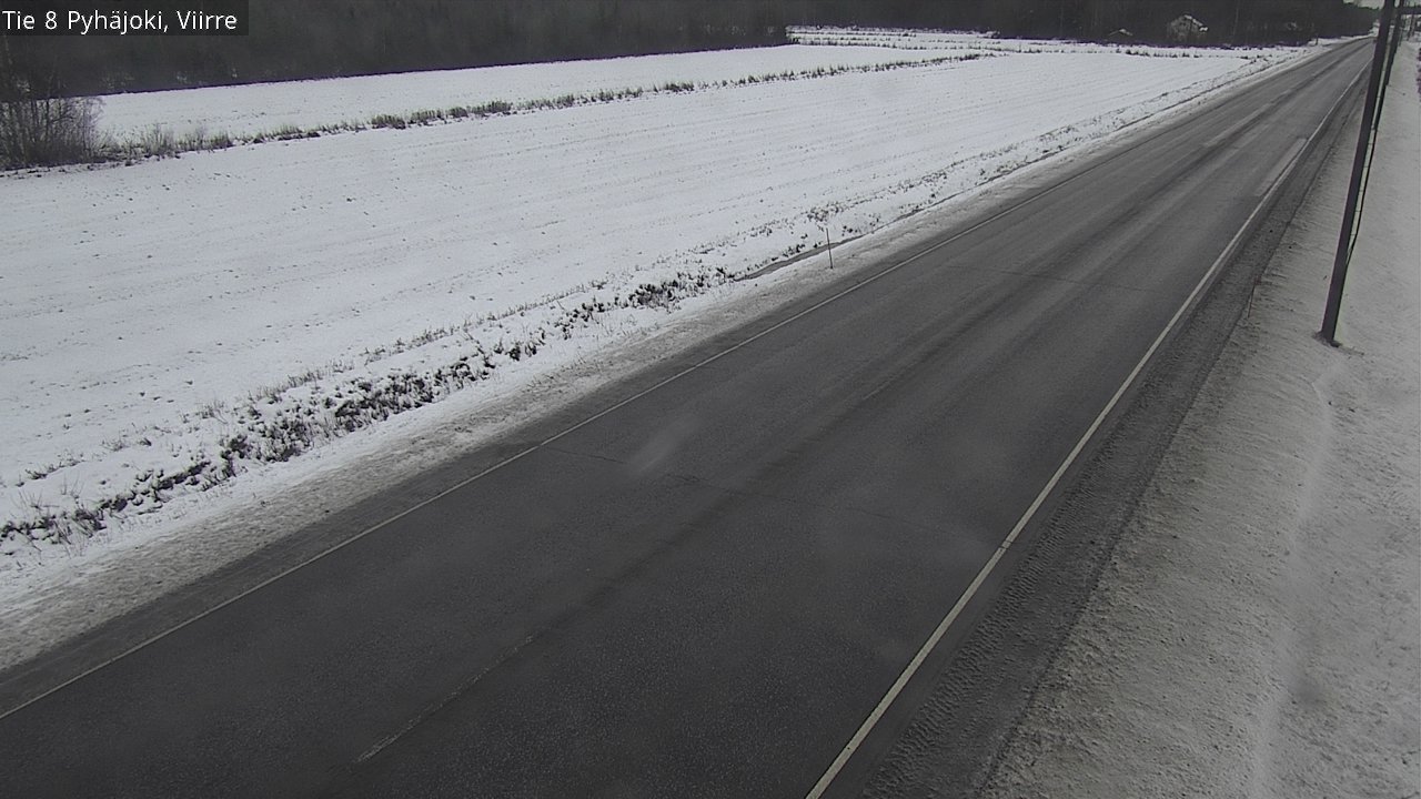 Weather Camera Image Väg 8 Pyhäjoki, Viirre, Pyhäjoki, Pohjois-Pohjanmaa