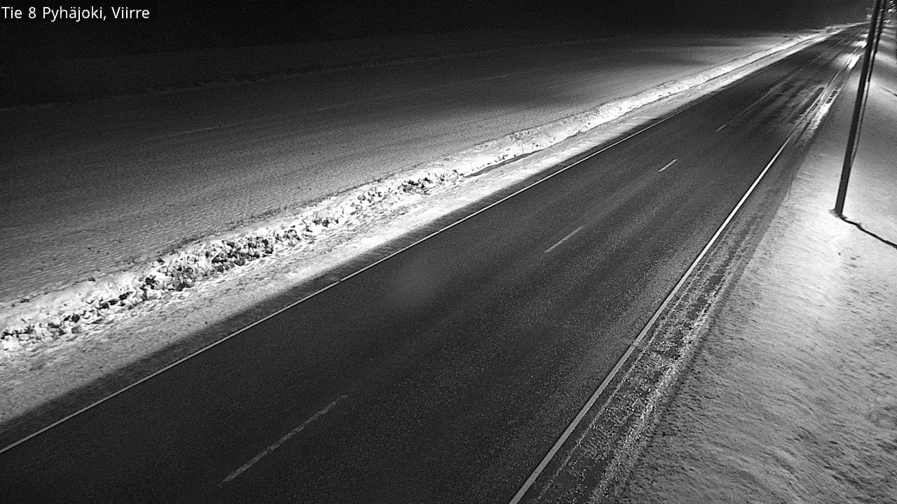 Weather Camera Image Väg 8 Pyhäjoki, Viirre, Pyhäjoki, Pohjois-Pohjanmaa