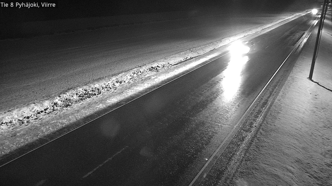 Weather Camera Image Väg 8 Pyhäjoki, Viirre, Pyhäjoki, Pohjois-Pohjanmaa