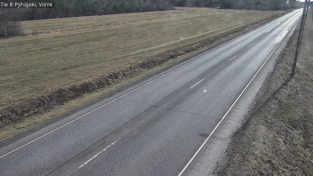 Weather Camera Image Väg 8 Pyhäjoki, Viirre, Pyhäjoki, Pohjois-Pohjanmaa