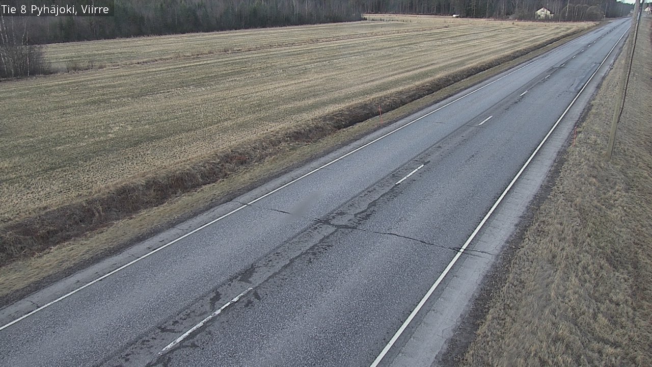 Weather Camera Image Väg 8 Pyhäjoki, Viirre, Pyhäjoki, Pohjois-Pohjanmaa
