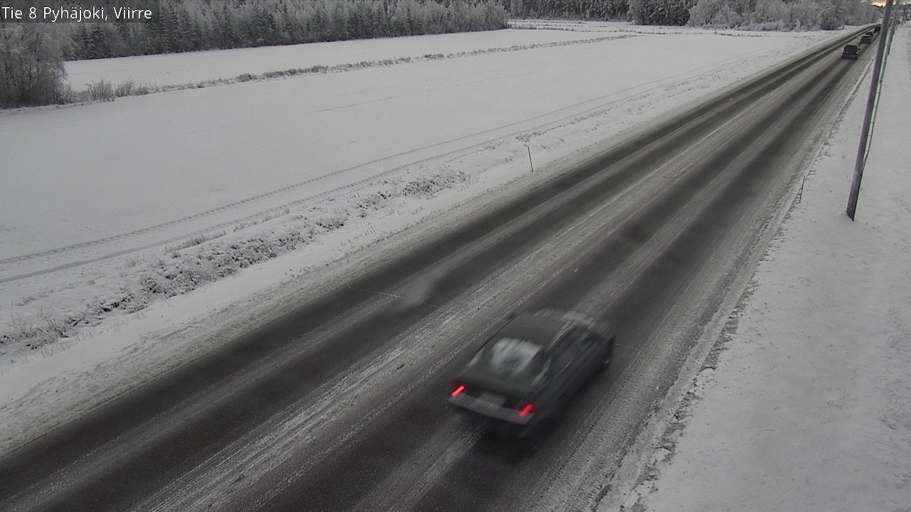 Weather Camera Image Road 8 Pyhäjoki, Viirre, Pyhäjoki, Pohjois-Pohjanmaa