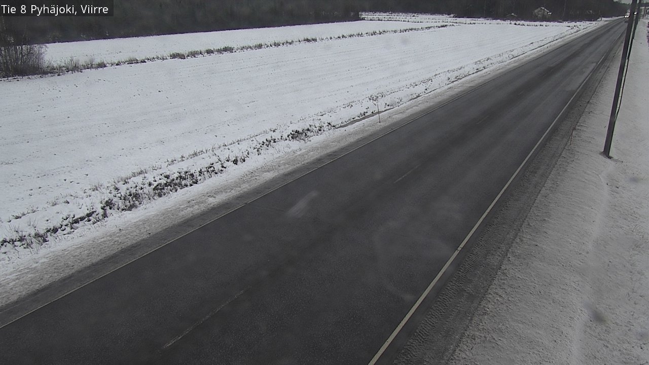 Weather Camera Image Väg 8 Pyhäjoki, Viirre, Pyhäjoki, Pohjois-Pohjanmaa