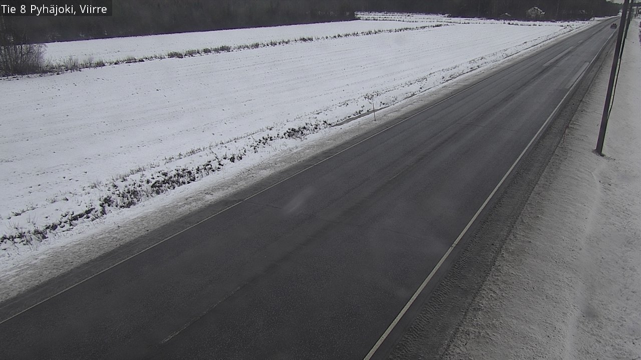 Weather Camera Image Väg 8 Pyhäjoki, Viirre, Pyhäjoki, Pohjois-Pohjanmaa