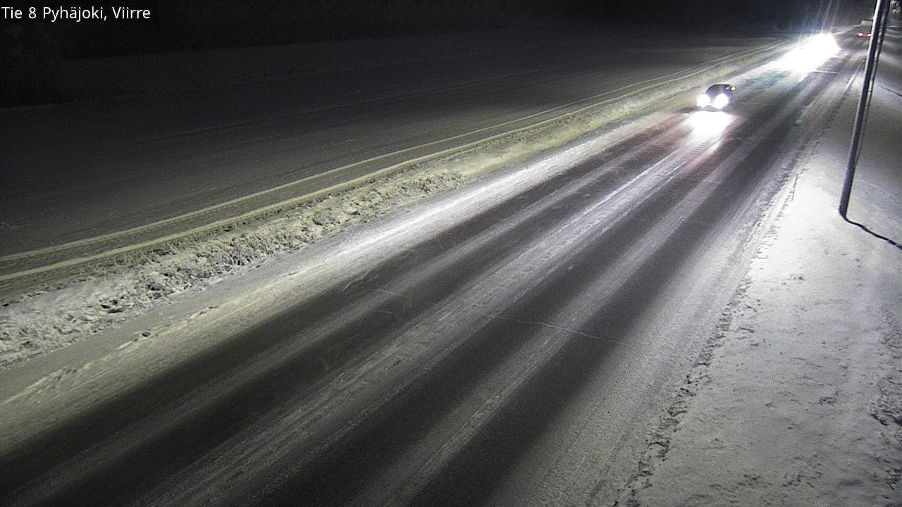 Weather Camera Image Road 8 Pyhäjoki, Viirre, Pyhäjoki, Pohjois-Pohjanmaa