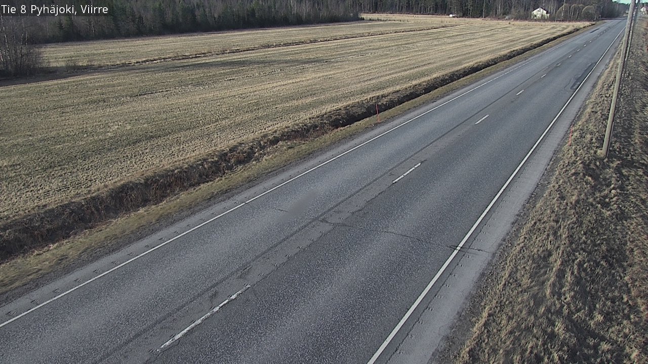 Weather Camera Image Väg 8 Pyhäjoki, Viirre, Pyhäjoki, Pohjois-Pohjanmaa
