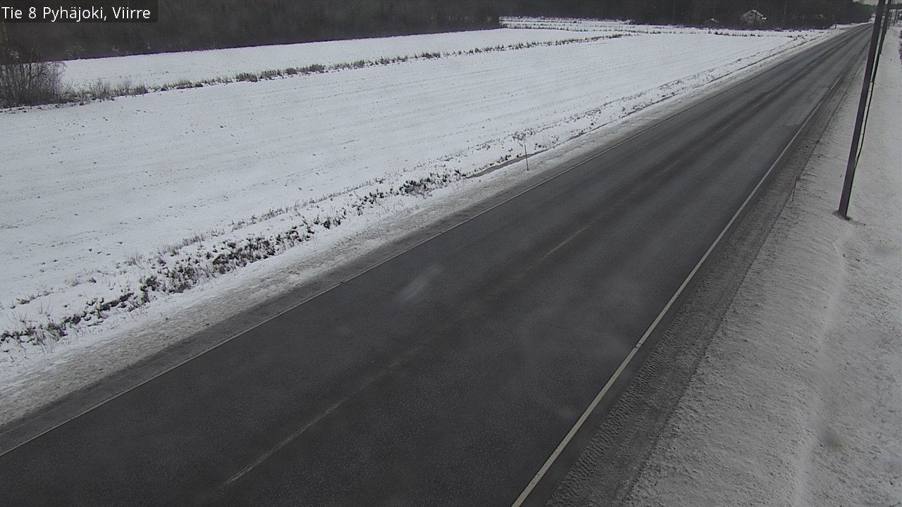 Weather Camera Image Väg 8 Pyhäjoki, Viirre, Pyhäjoki, Pohjois-Pohjanmaa