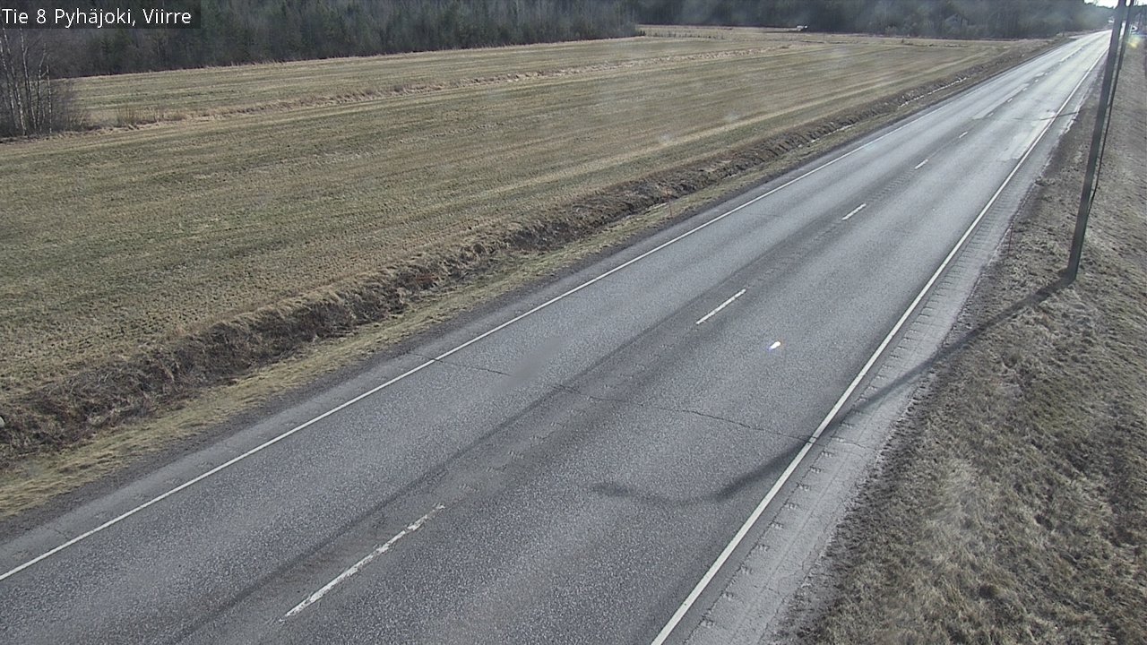 Weather Camera Image Väg 8 Pyhäjoki, Viirre, Pyhäjoki, Pohjois-Pohjanmaa