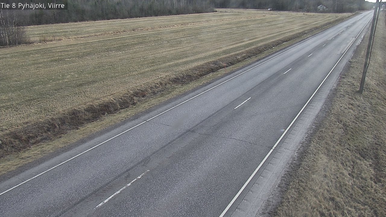Weather Camera Image Väg 8 Pyhäjoki, Viirre, Pyhäjoki, Pohjois-Pohjanmaa