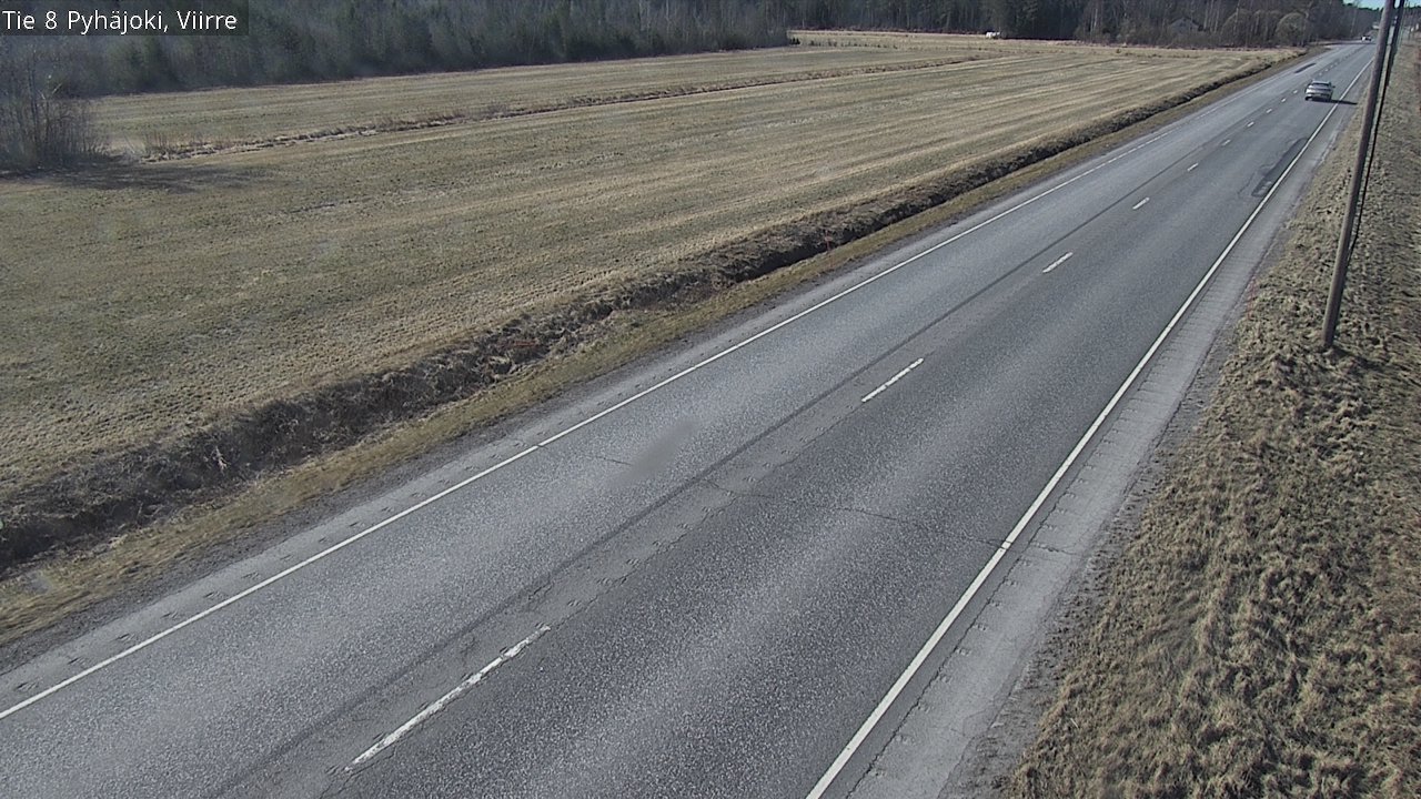 Weather Camera Image Väg 8 Pyhäjoki, Viirre, Pyhäjoki, Pohjois-Pohjanmaa