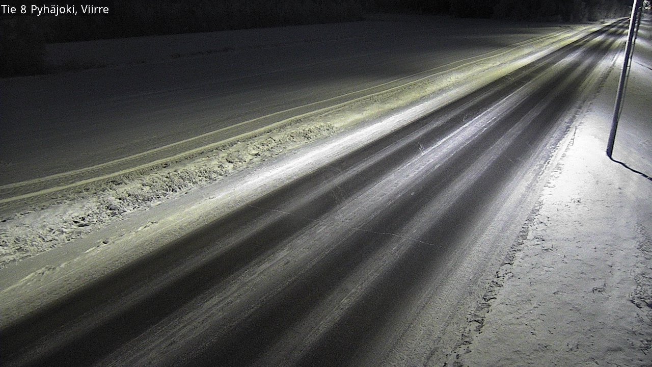 Weather Camera Image Road 8 Pyhäjoki, Viirre, Pyhäjoki, Pohjois-Pohjanmaa