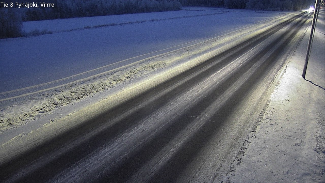 Weather Camera Image Road 8 Pyhäjoki, Viirre, Pyhäjoki, Pohjois-Pohjanmaa