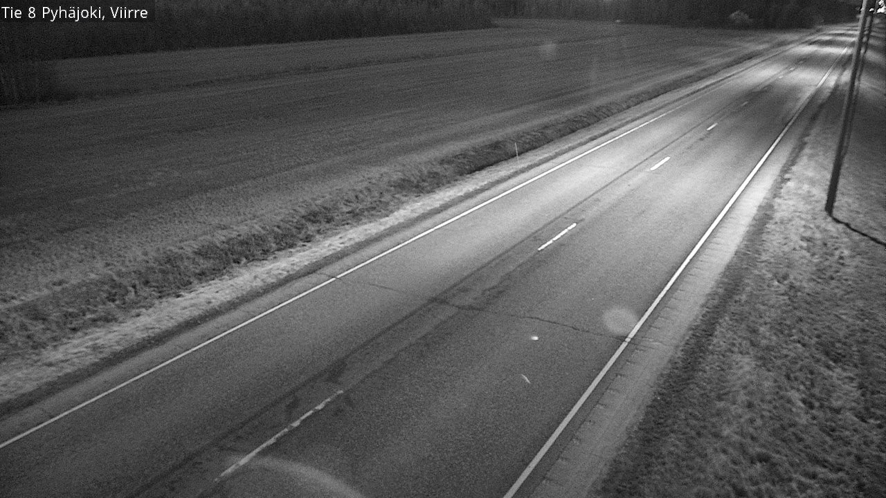 Weather Camera Image Väg 8 Pyhäjoki, Viirre, Pyhäjoki, Pohjois-Pohjanmaa