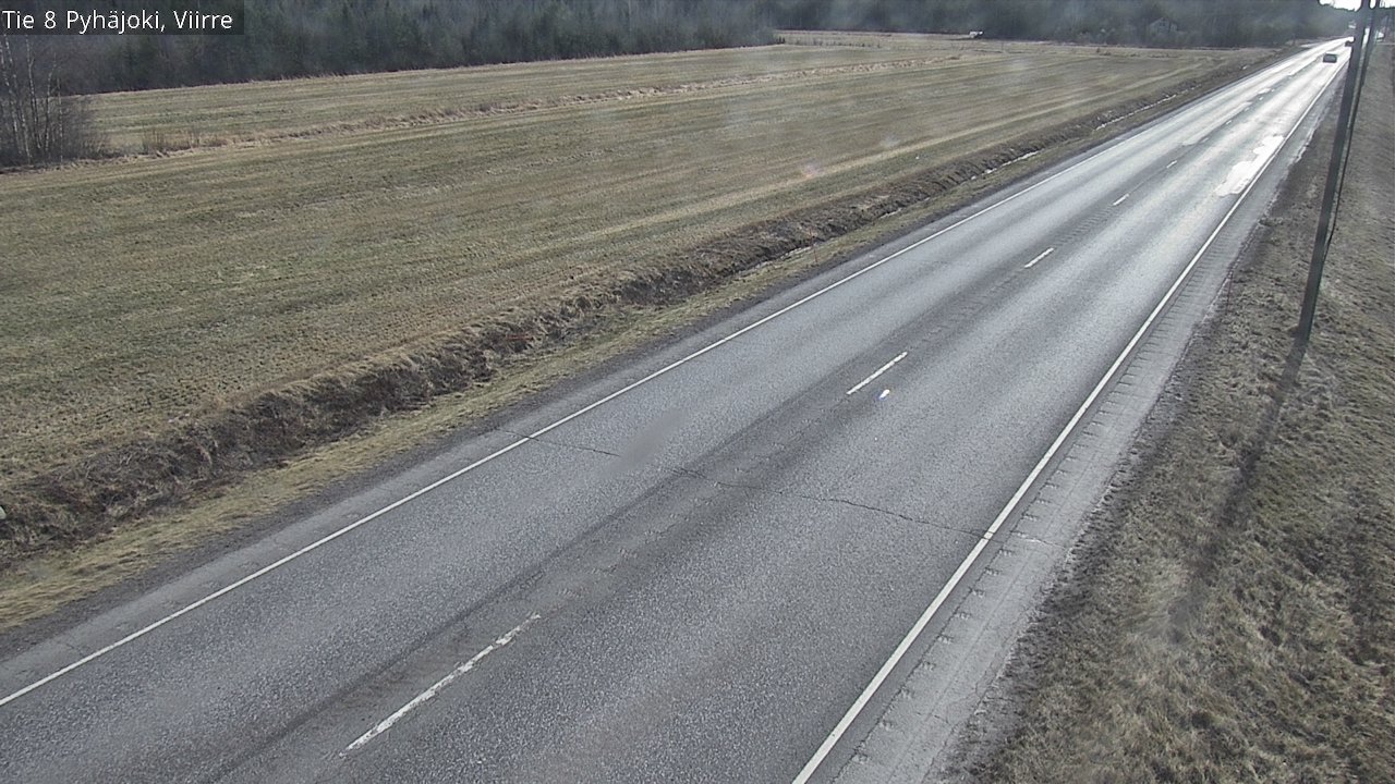 Weather Camera Image Väg 8 Pyhäjoki, Viirre, Pyhäjoki, Pohjois-Pohjanmaa