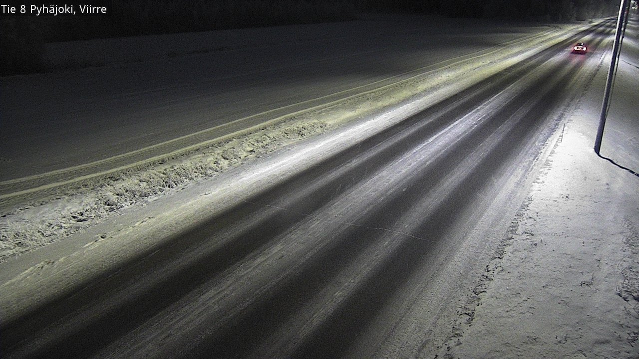Weather Camera Image Road 8 Pyhäjoki, Viirre, Pyhäjoki, Pohjois-Pohjanmaa
