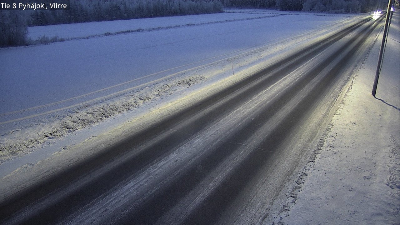 Weather Camera Image Road 8 Pyhäjoki, Viirre, Pyhäjoki, Pohjois-Pohjanmaa