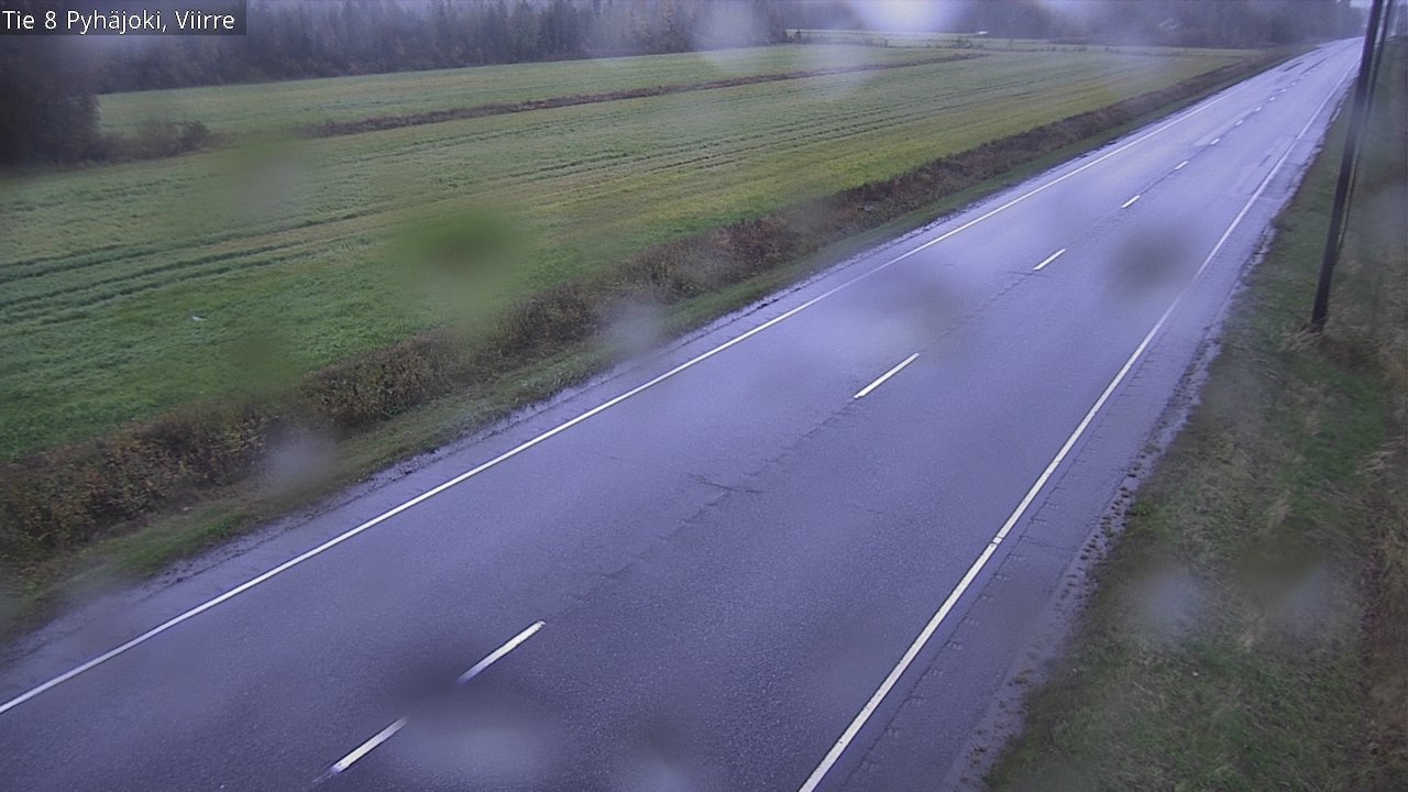 Weather Camera Image Road 8 Pyhäjoki, Viirre, Pyhäjoki, Pohjois-Pohjanmaa