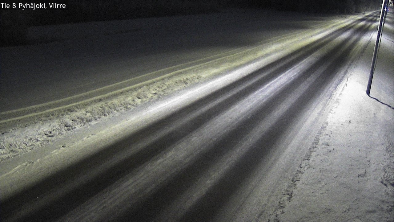 Weather Camera Image Road 8 Pyhäjoki, Viirre, Pyhäjoki, Pohjois-Pohjanmaa