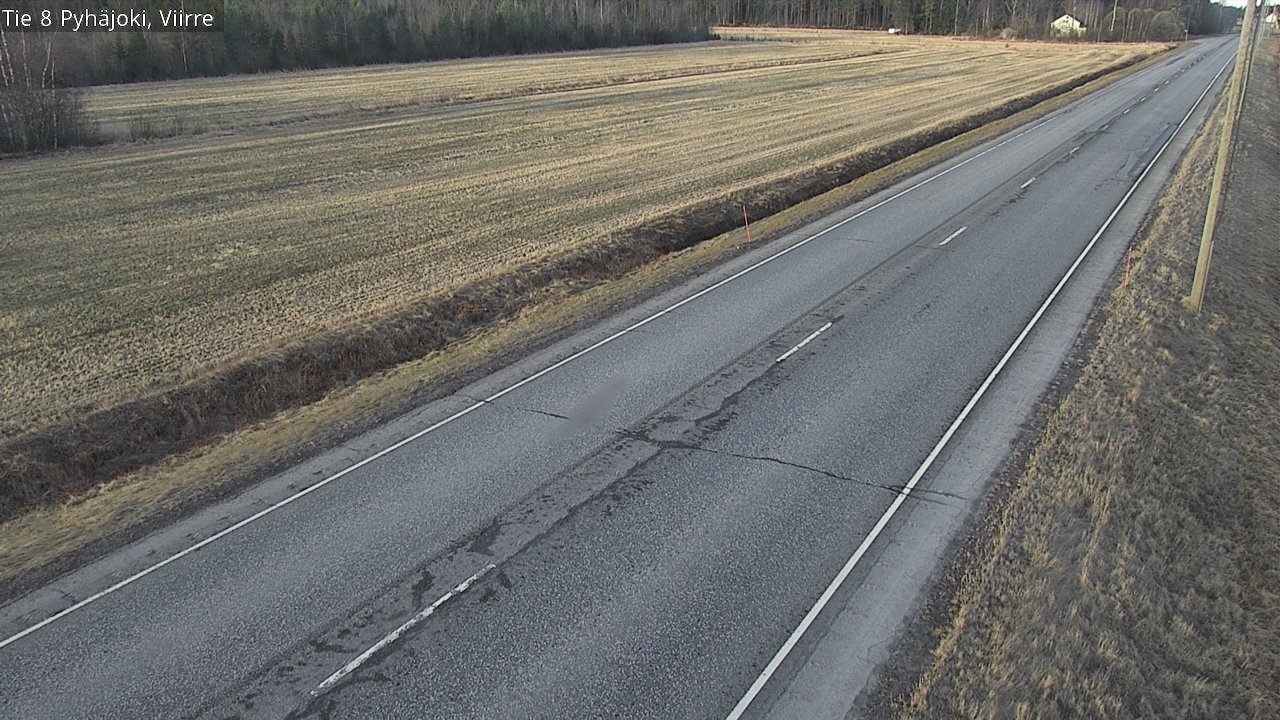 Weather Camera Image Väg 8 Pyhäjoki, Viirre, Pyhäjoki, Pohjois-Pohjanmaa