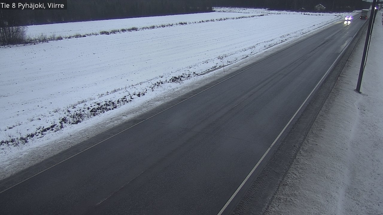 Weather Camera Image Väg 8 Pyhäjoki, Viirre, Pyhäjoki, Pohjois-Pohjanmaa