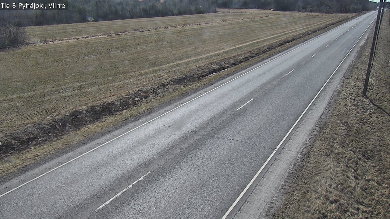 Weather Camera Image Väg 8 Pyhäjoki, Viirre, Pyhäjoki, Pohjois-Pohjanmaa
