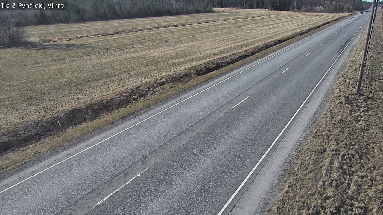 Weather Camera Image Väg 8 Pyhäjoki, Viirre, Pyhäjoki, Pohjois-Pohjanmaa