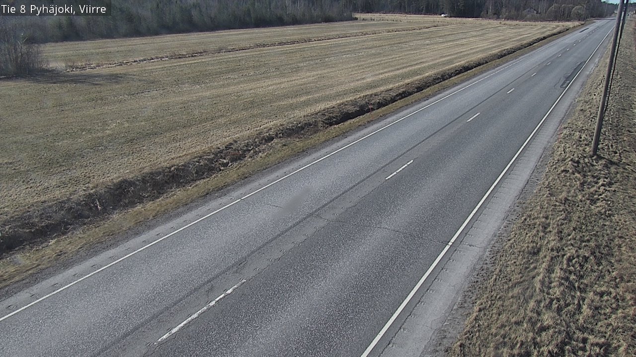 Weather Camera Image Väg 8 Pyhäjoki, Viirre, Pyhäjoki, Pohjois-Pohjanmaa