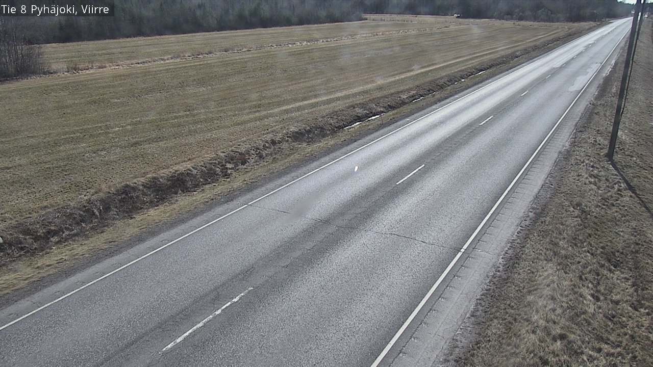 Weather Camera Image Väg 8 Pyhäjoki, Viirre, Pyhäjoki, Pohjois-Pohjanmaa