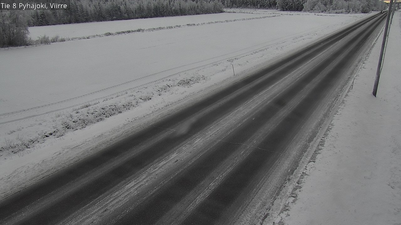 Weather Camera Image Road 8 Pyhäjoki, Viirre, Pyhäjoki, Pohjois-Pohjanmaa