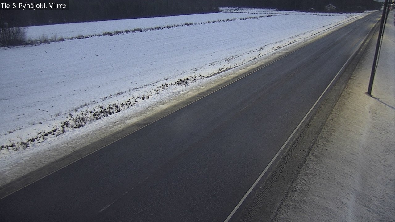 Weather Camera Image Väg 8 Pyhäjoki, Viirre, Pyhäjoki, Pohjois-Pohjanmaa