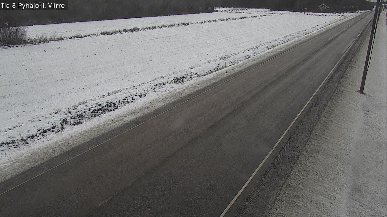Weather Camera Image Väg 8 Pyhäjoki, Viirre, Pyhäjoki, Pohjois-Pohjanmaa