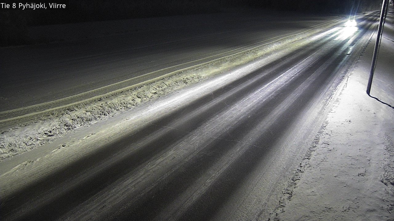Weather Camera Image Road 8 Pyhäjoki, Viirre, Pyhäjoki, Pohjois-Pohjanmaa