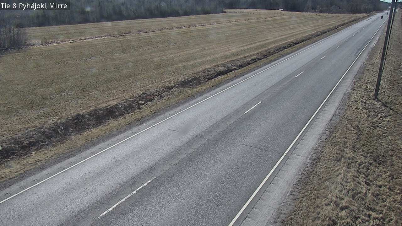 Weather Camera Image Väg 8 Pyhäjoki, Viirre, Pyhäjoki, Pohjois-Pohjanmaa