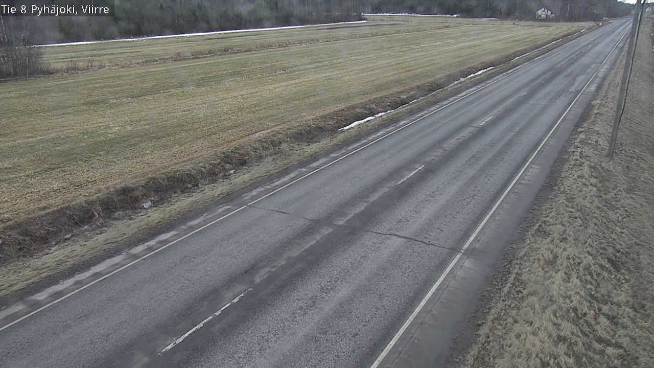 Weather Camera Image Road 8 Pyhäjoki, Viirre, Pyhäjoki, Pohjois-Pohjanmaa