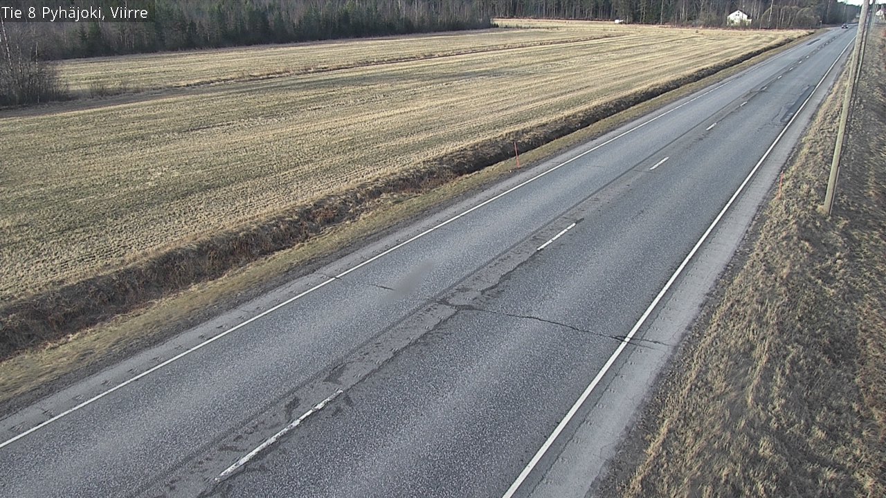 Weather Camera Image Väg 8 Pyhäjoki, Viirre, Pyhäjoki, Pohjois-Pohjanmaa