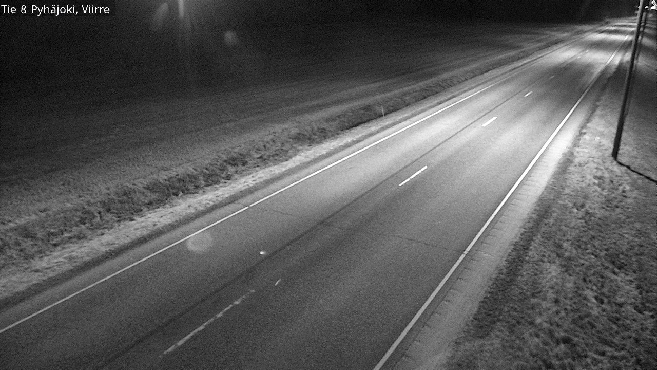 Weather Camera Image Road 8 Pyhäjoki, Viirre, Pyhäjoki, Pohjois-Pohjanmaa