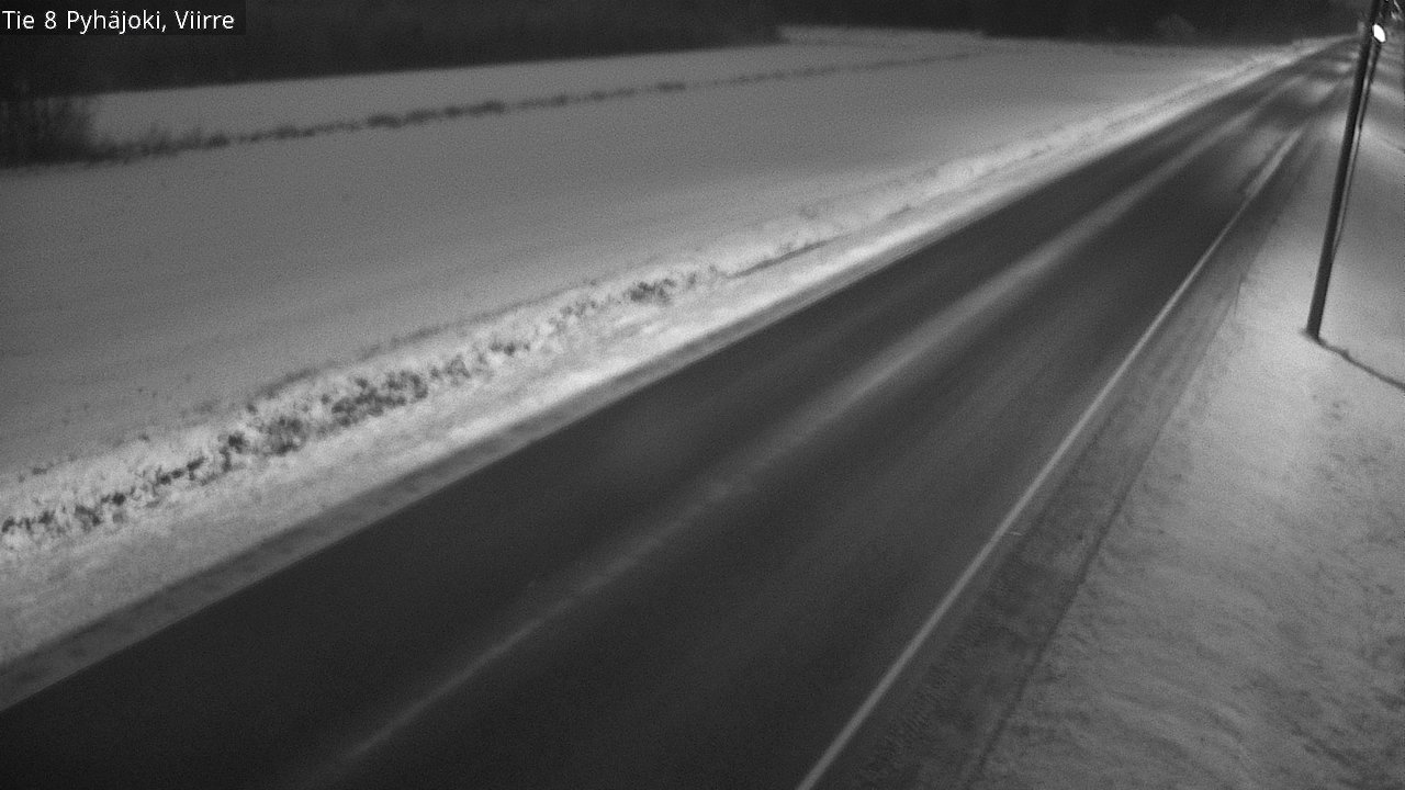 Weather Camera Image Väg 8 Pyhäjoki, Viirre, Pyhäjoki, Pohjois-Pohjanmaa