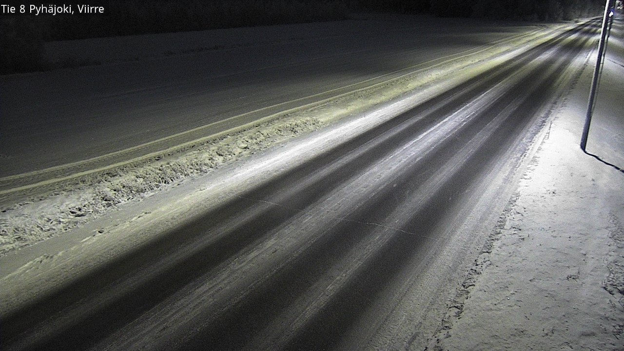 Weather Camera Image Road 8 Pyhäjoki, Viirre, Pyhäjoki, Pohjois-Pohjanmaa