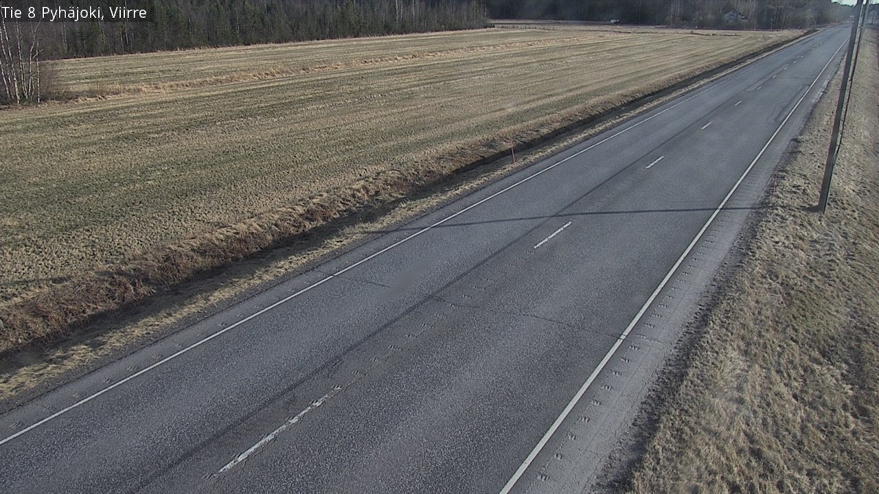 Weather Camera Image Väg 8 Pyhäjoki, Viirre, Pyhäjoki, Pohjois-Pohjanmaa