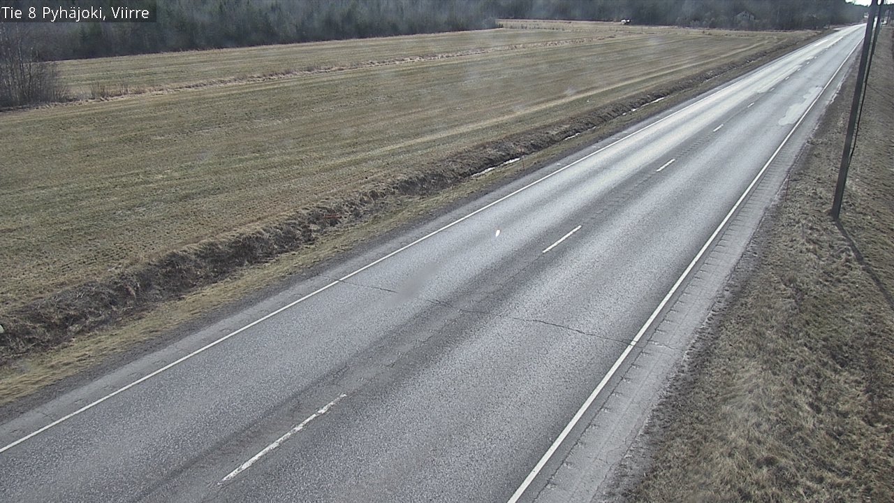 Weather Camera Image Väg 8 Pyhäjoki, Viirre, Pyhäjoki, Pohjois-Pohjanmaa