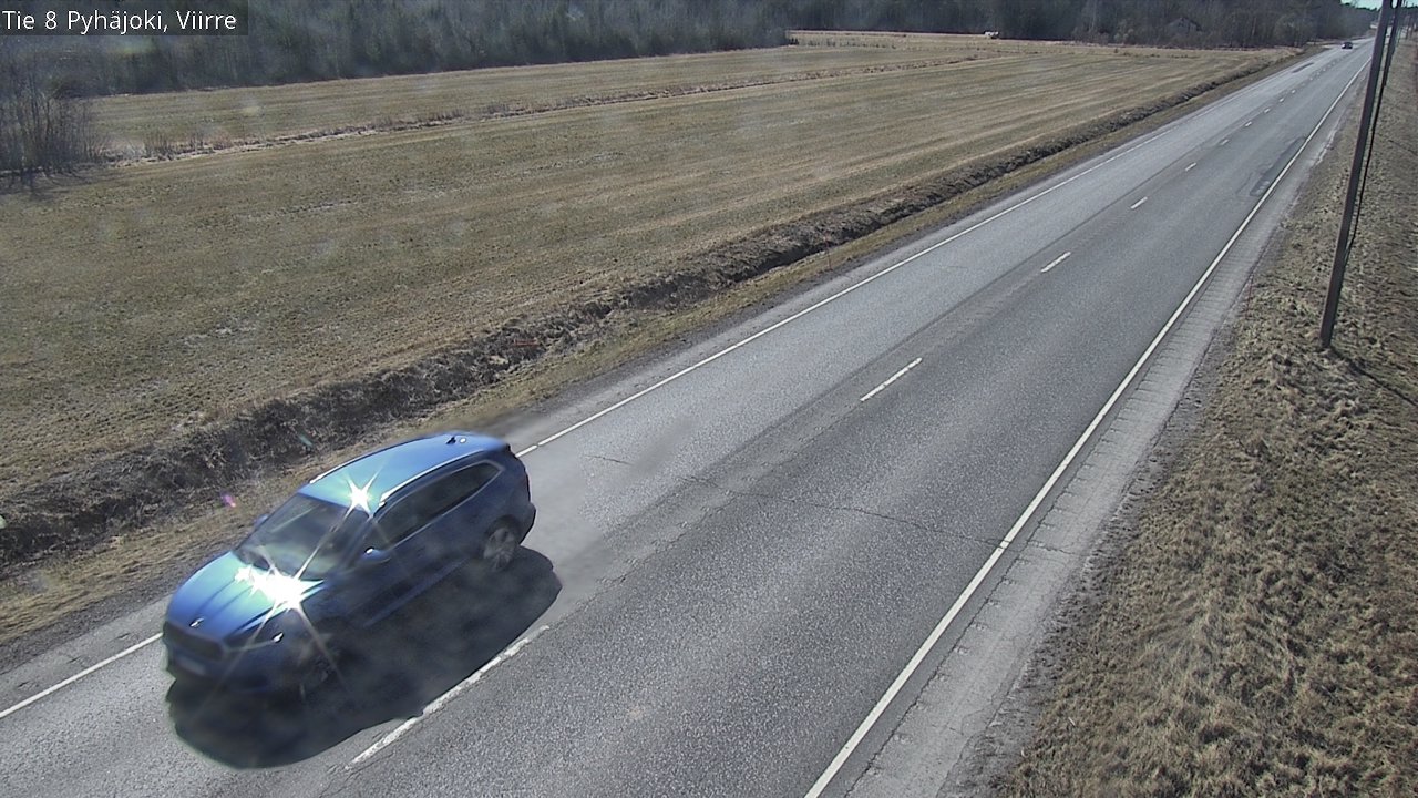 Weather Camera Image Väg 8 Pyhäjoki, Viirre, Pyhäjoki, Pohjois-Pohjanmaa