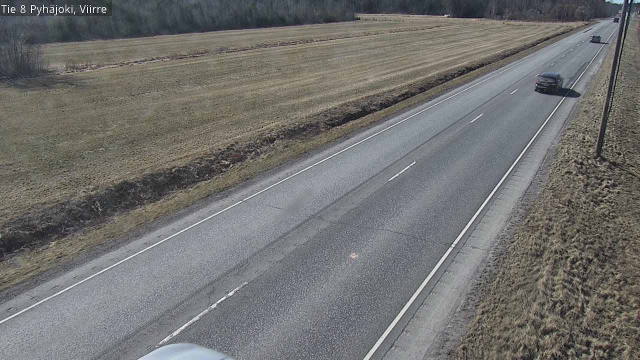 Weather Camera Image Väg 8 Pyhäjoki, Viirre, Pyhäjoki, Pohjois-Pohjanmaa